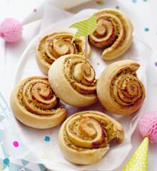 Frischkäse-Pesto-Schnecken