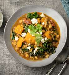 Chickpea, Squash and Kale Stew