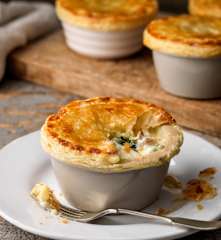 Haddock, Leek and Stilton Pies
