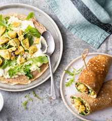 Wraps de blé noir au poulet au curry