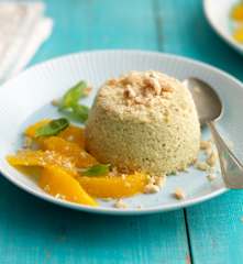 Steamed Hazelnut Cheesecakes with Orange