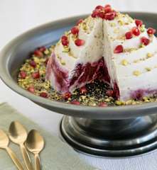Berry halva semifreddo