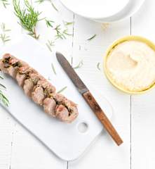 Stuffed Pork Fillet with Celery and Potato Purée