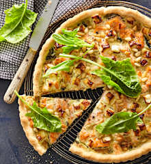 Quiche saumon, épinards, feta