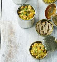 Arroz de marisco enlatado