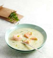 Soupe de saumon à l'aneth