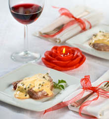 Filetto al vino passito e pepe verde (per 2 persone)