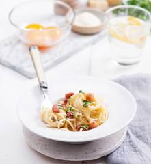 Spaghetti carbonara na samych żółtkach (TM5, TM6)