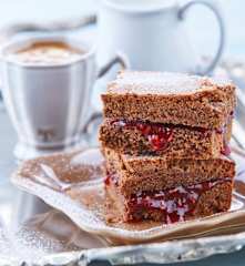 Brownies de frutos rojos