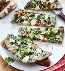 Oliven-Schafskäse-Omelette