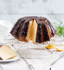 Babka muślinowa z polewą kakaową