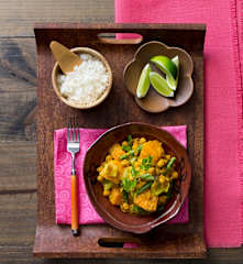 Pulse and pumpkin curry