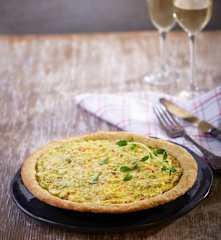 Quiche de brócoli con harina de quinoa