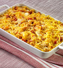 Tagliolini stracciatella e speck