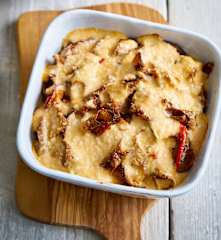 Penne com beringela no forno