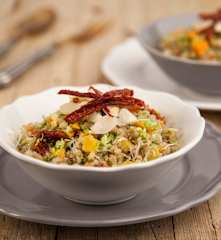 Quinoa germogliata con verdure raw