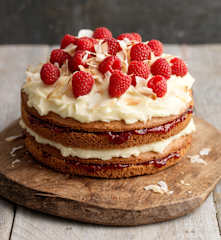 Raspberry and Coconut Cake
