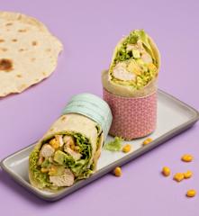 Wraps mit Hendlfleisch und Mais