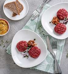 Beef Tartare with Capers, Red Onion, Sun-dried Tomatoes and Aïoli