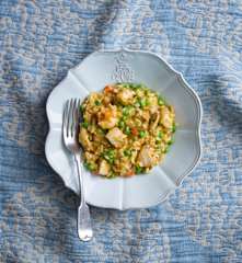 Apricot chicken risotto