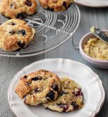 Blueberry Scones with Honey and Walnut Butter