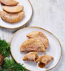 Azevias de grão e laranja