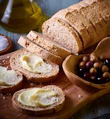 Pan integral con cerveza y aceite de oliva