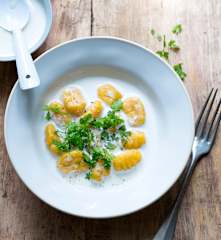 Gnocchis de courge au lait d'amande