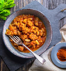 Spezzatino di manzo e fagioli