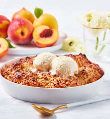 Crumble cu piersici