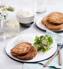 Kotlety z batatów ze słonecznikiem i siemieniem lnianym
