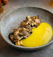 Pumpkin Soup, Seasonal Mushrooms and Truffle