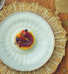 Polpo su farinata di ceci