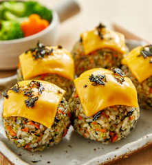 芝士蔬菜饭团