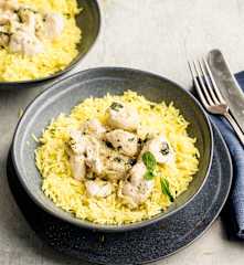 Riz au safran et poulet