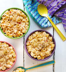 Pasta corta con pollo