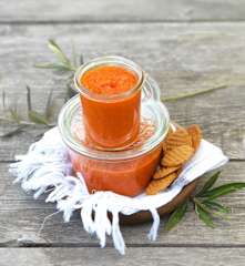Tartinade d'aubergine et de poivrons