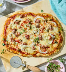 Pizza mit Fenchel und Salsiccia