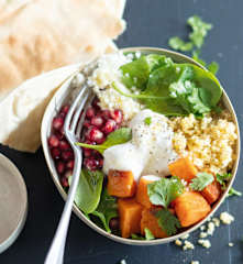Menu veggie - Bowls aux patates douces et sauce au tahini