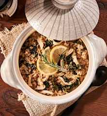 Farro Risotto with Rosemary Chicken