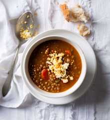 Lentejas guisadas con verduras