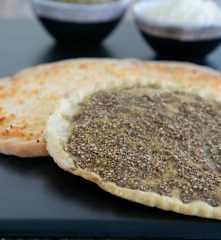 Za'atar flat bread (mankouche)
