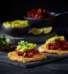 Tostadas de suadero adobado y guacamole TM6
