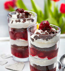 Schwarzwälder-Dessert im Glas