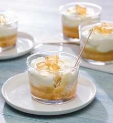 Vasitos de tarta de sidra