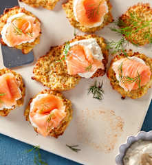 Reibekuchen mit Lachs