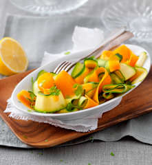 Tagliatelle de carotte et courgette vapeur