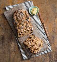 Gluten free fruit and nut loaf