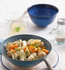 Sałatka z nowalijek na parze