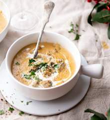 Goulasch aux lentilles et aux champignons